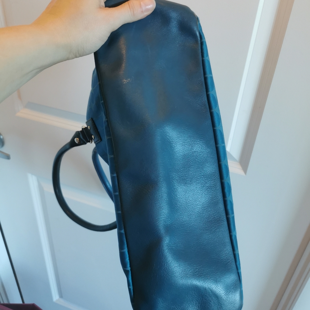 Kate Spade turquoise canvas tote bag - Picture 6 of 15